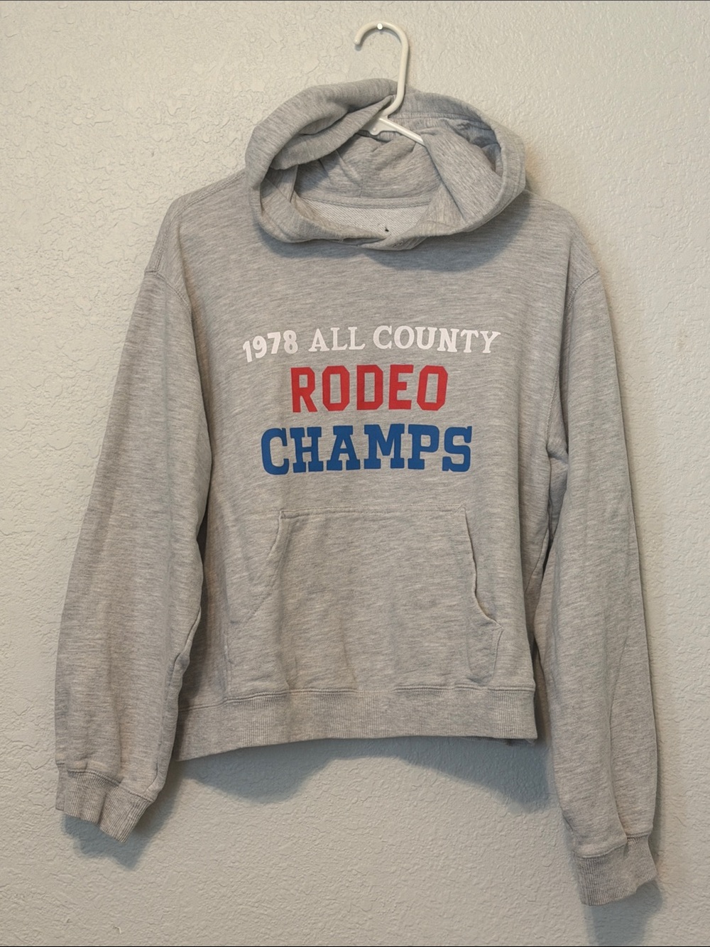 Gray 'Rodeo Champs' Pullover Hoodie Sweatshirt